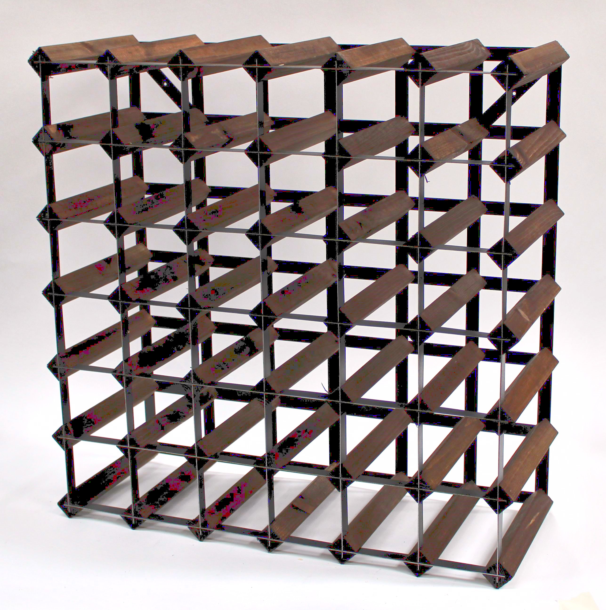 Cranville wine racks Classique en bois de pin 42 de la bouteille et galvanisé lauto-assemblage de support de vin en métal 