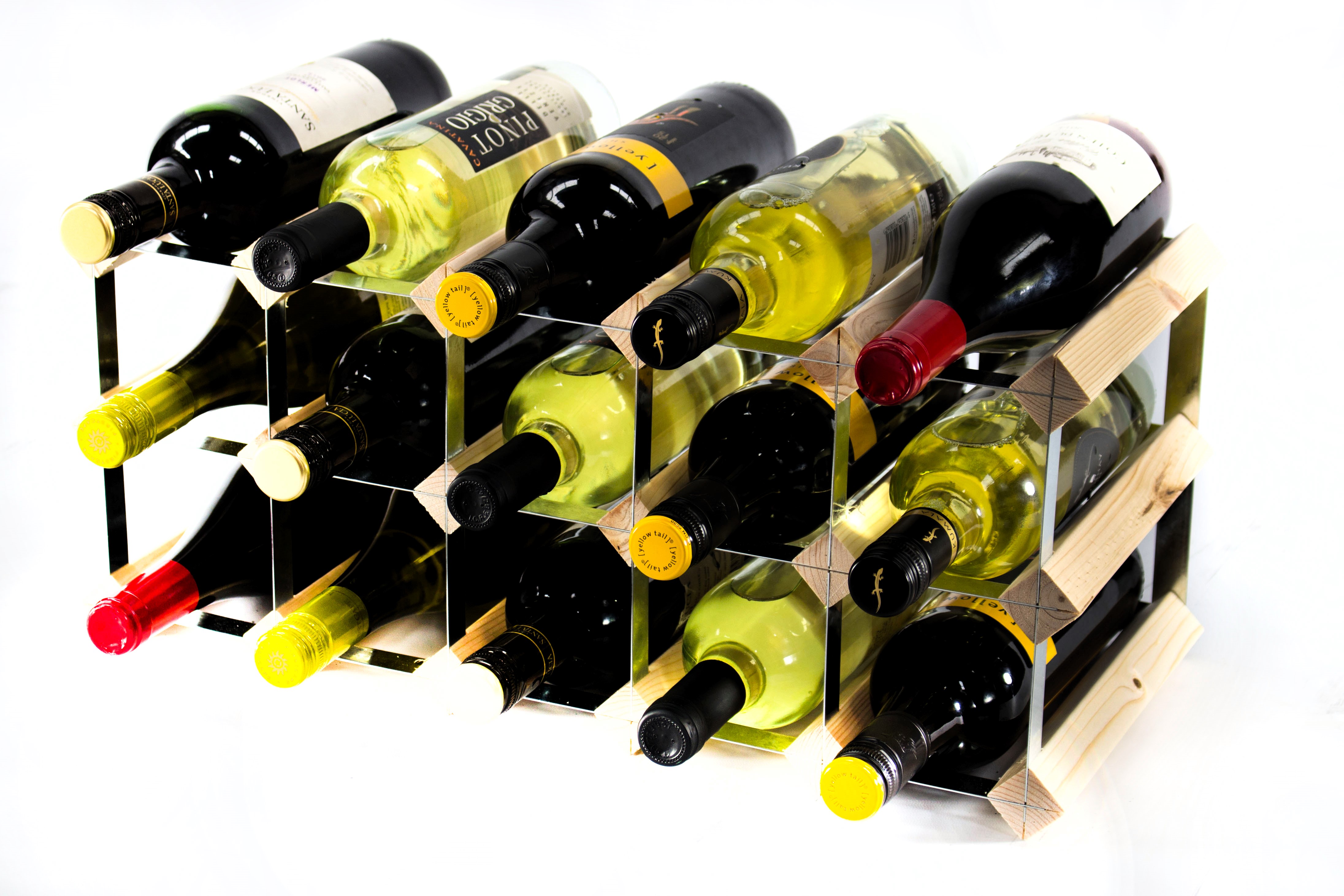 Classic 15 Bottle Pine Wine Rack | Self Assembly - Cranville