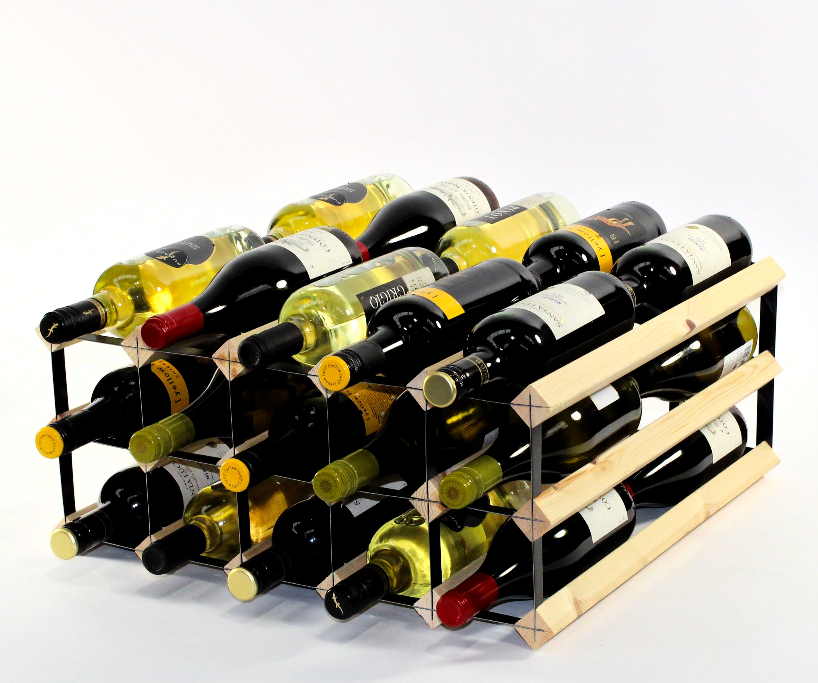 Double depth 30 bottle wine rack