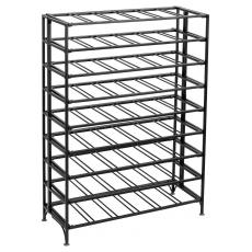 54 Bottle rectangular metal wine rack - Matt black