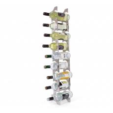 9 bottle solid aluminium wall mounted wine rack 