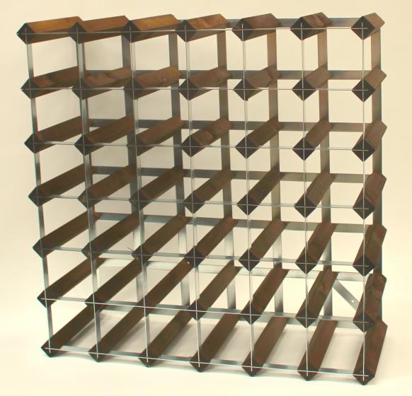 Classic 42 Bottle Dark Oak Wine Rack Ready Assembled Cranville