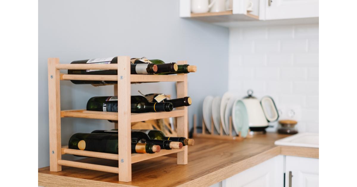 HUTTEN 9-bottle wine rack, solid wood - IKEA