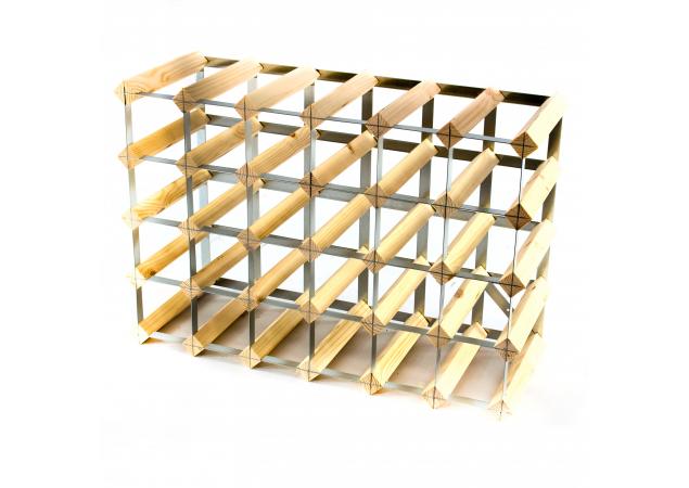 Classic half bottle wine rack 30 spaces (6x4) ready assembled image