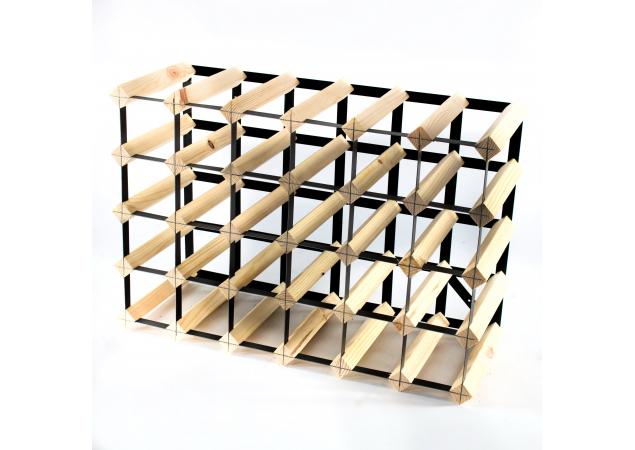 Classic half bottle wine rack 30 spaces (6x4) ready assembled image