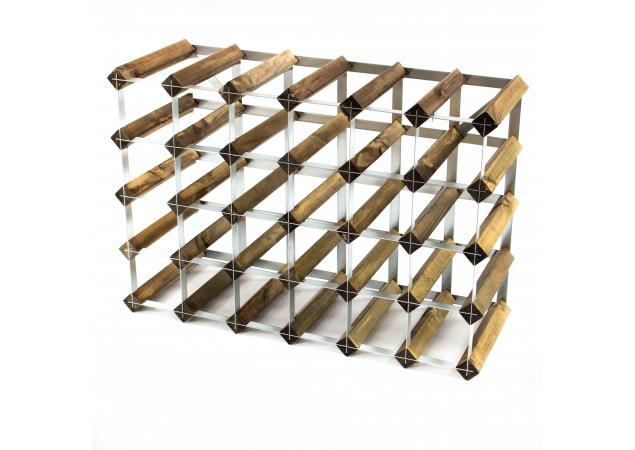 Classic half bottle wine rack 30 spaces (6x4) ready assembled image