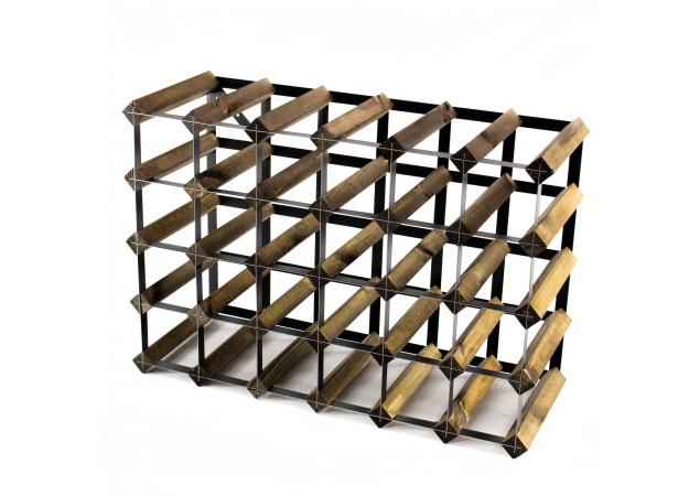 Classic half bottle wine rack 30 spaces (6x4) ready assembled image