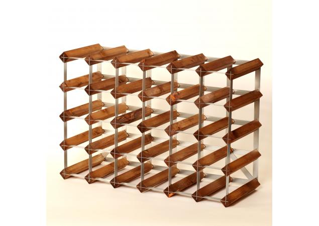 Classic half bottle wine rack 30 spaces (6x4) ready assembled image