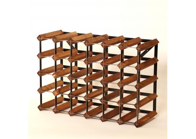 Classic half bottle wine rack 30 spaces (6x4) ready assembled image