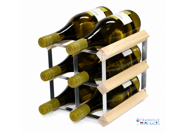 Classic 6 bottle wine rack ready assembled image
