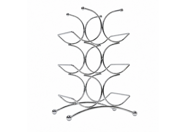 Six bottle chrome wine rack image