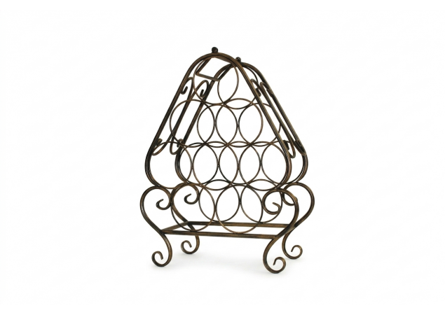 8 bottle metal wine rack image
