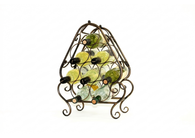 8 bottle metal wine rack image