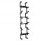 7 bottle solid black aluminium wall mounted wine rack image