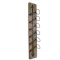Six bottle patina effect wall mounted iron wine rack image