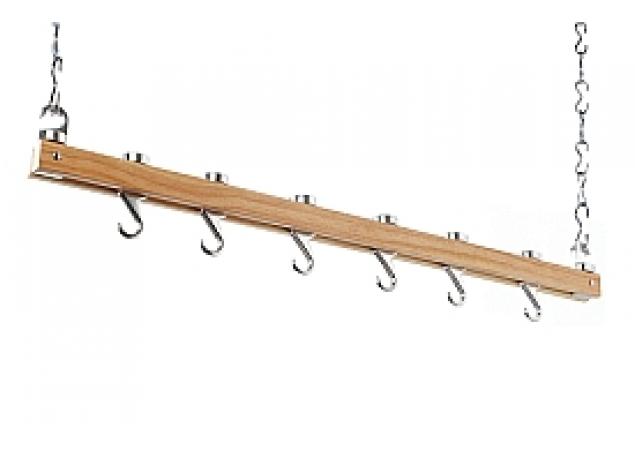 Single bar Hevea wood hanging rack image