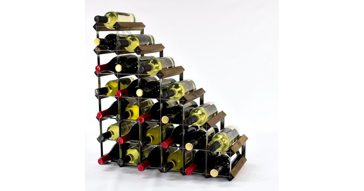 Classic Understairs Walnut Wine Rack Ready Assembled Cranville