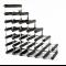 Classic understairs black stained wood and galvanised metal wine rack ready assembled image