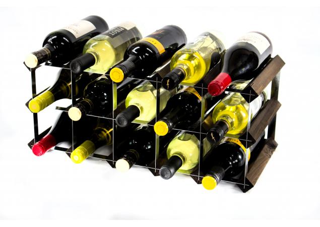 Classic 15 bottle wine rack self assembly image