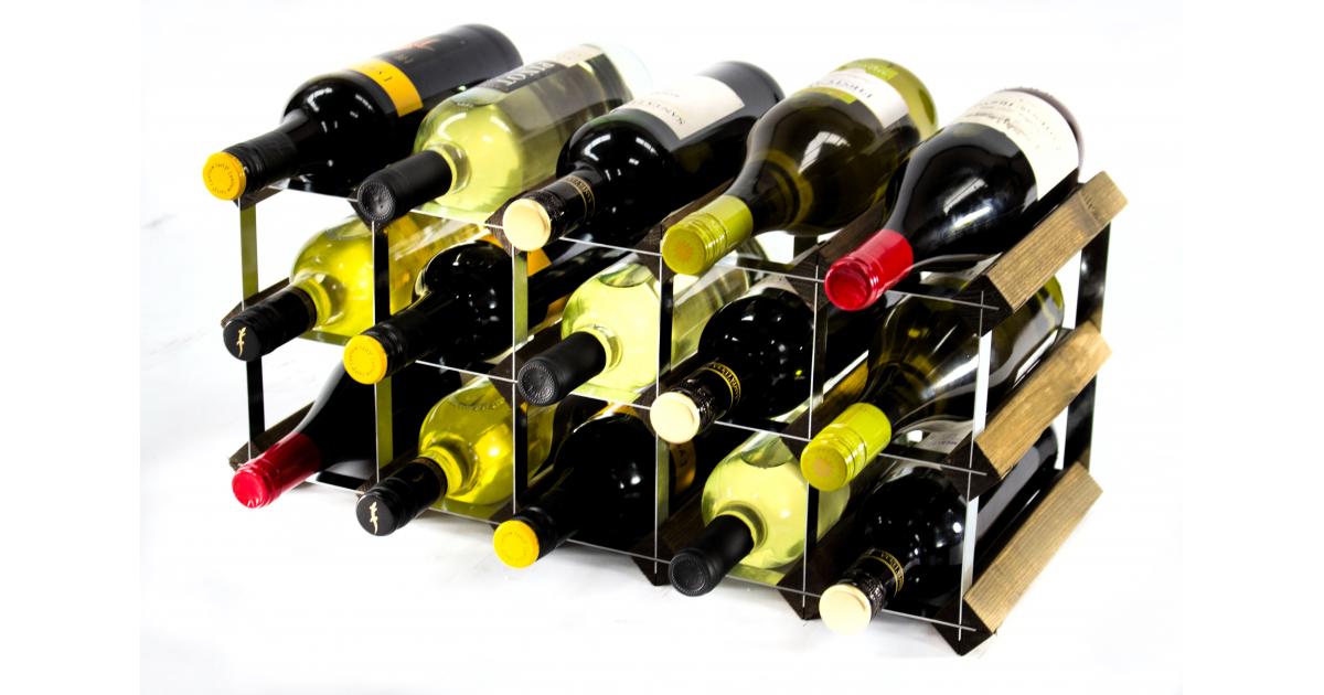 Classic Bottle Walnut Wine Rack Ready Assembled Cranville