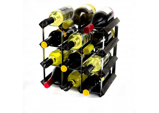 Classic 12 bottle wine rack ready assembled image
