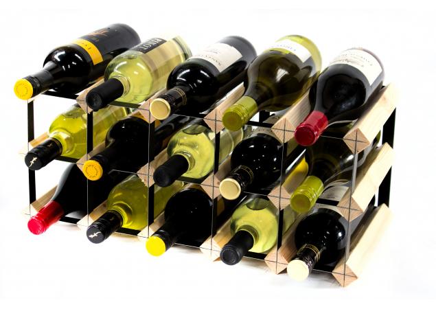Classic 15 bottle wine rack ready assembled image