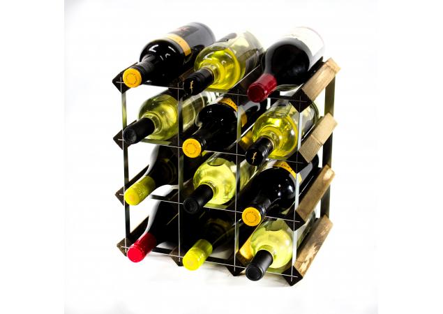 Classic 12 bottle wine rack self assembly image