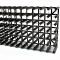 Classic 70 bottle black stained wood and black metal wine rack ready assembled image