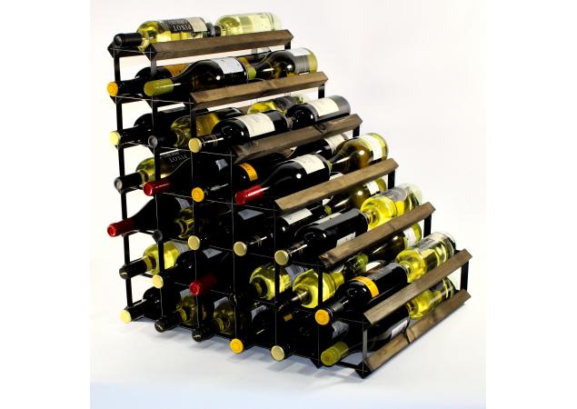 Double depth 54 bottle understairs wine rack image