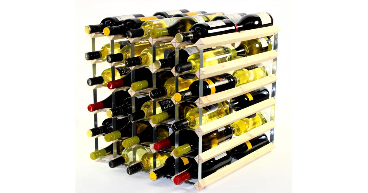 Cranville Wine Racks Double Depth 60 Wine Rack | Ready Assembled Pine ...