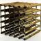 Double depth 60 bottle wine rack - Walnut stain wood - Galvanised metal image