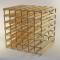 Double depth 84 bottle wine rack - Pine Wood - Galvanised metal image